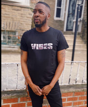 Load image into Gallery viewer, Black “VIBES” Shirt