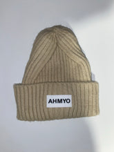 Load image into Gallery viewer, Adult “AHMYO” Skully Ribbed Beanie w/Rubber Label