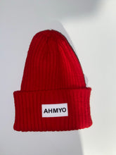 Load image into Gallery viewer, Adult “AHMYO” Skully Ribbed Beanie w/Rubber Label