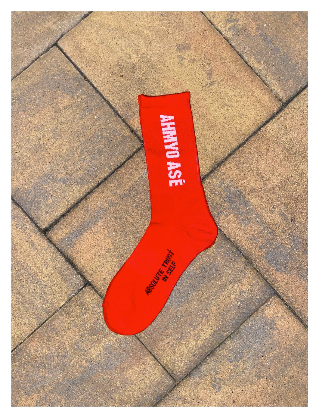 Unisex “AHMYO ASE” Red Signature Socks